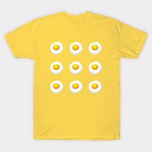 Yellow Fried Egg Pattern T-Shirt